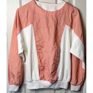 Lily's of Beverly Hills Womens Peach Cotton Blend Shirt Vintage Golf Tennis S